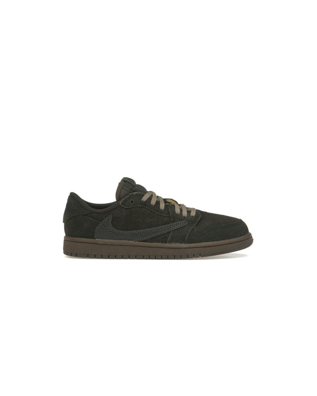 NIKE KIDS' AIR JORDAN 1 LOW OG PS X TRAVIS SCOTT VELVET BROWN - סניקרס ילדים נייקי אייר ג׳ורדן 1 לואו טראוויס סקוט חום - מידות ילדים 27.5-35 - תמונה 1