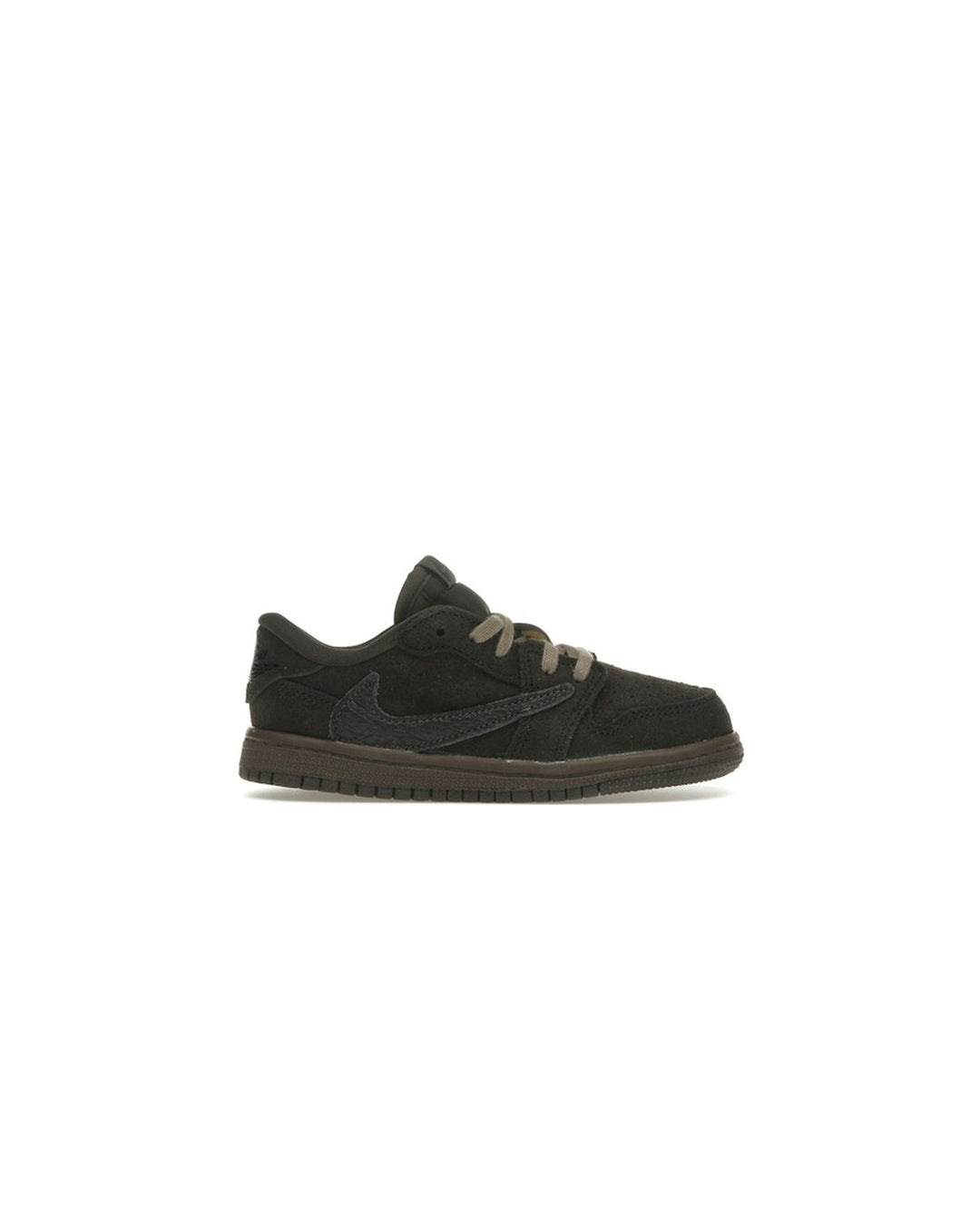 NIKE KIDS' AIR JORDAN 1 LOW OG TD X TRAVIS SCOTT VELVET BROWN - סניקרס תינוקות נייקי אייר ג׳ורדן 1 לואו טראוויס סקוט חום - מידות תינוקות 16-27 - תמונה 1
