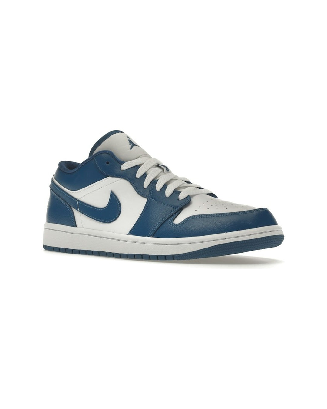 NIKE WOMEN'S AIR JORDAN 1 LOW WHITE DARK MARINA BLUE סניקרס נייקי אייר ג׳ורדן 1 לואו לבן וכחול לנשים