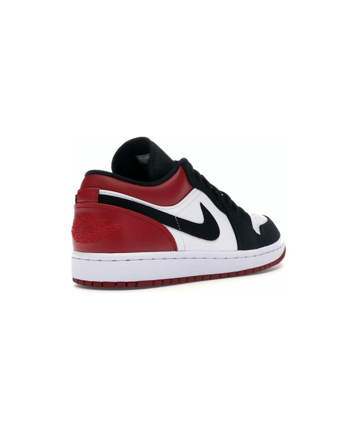 NIKE MEN'S AIR JORDAN 1 LOW WHITE GYM RED BLACK סניקרס נייקי אייר ג׳ורדן 1 לואו לבן אדום ושחור לגברים
