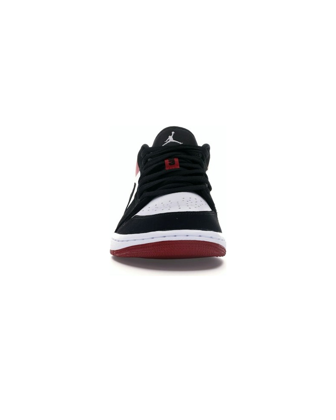 NIKE MEN'S AIR JORDAN 1 LOW WHITE GYM RED BLACK סניקרס נייקי אייר ג׳ורדן 1 לואו לבן אדום ושחור לגברים