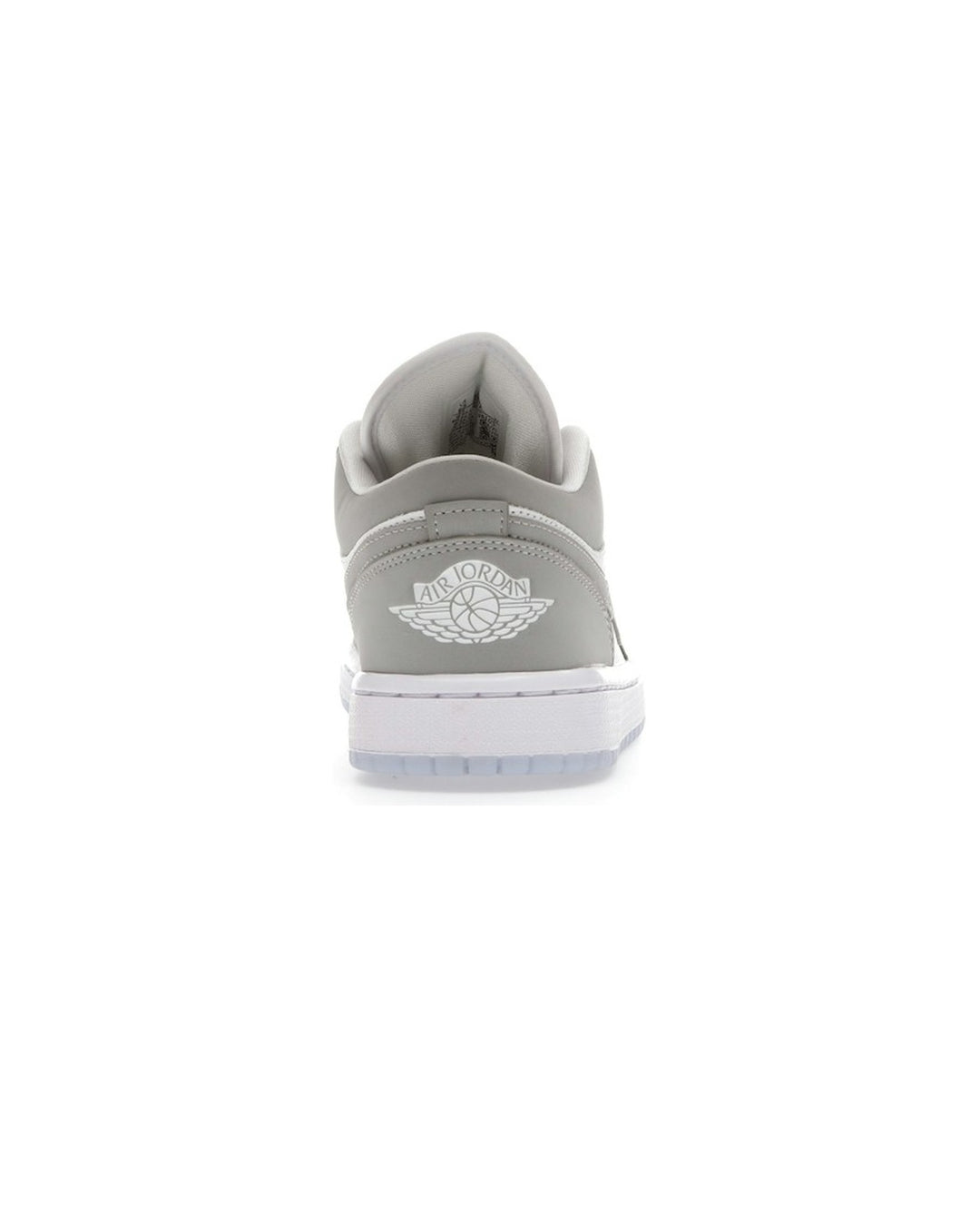 NIKE WOMEN'S AIR JORDAN 1 LOW WOLF GREY ALUMINUM - סניקרס נייקי אייר ג׳ורדן 1 לואו לבן אפור ותכלת לנשים - תמונה 6