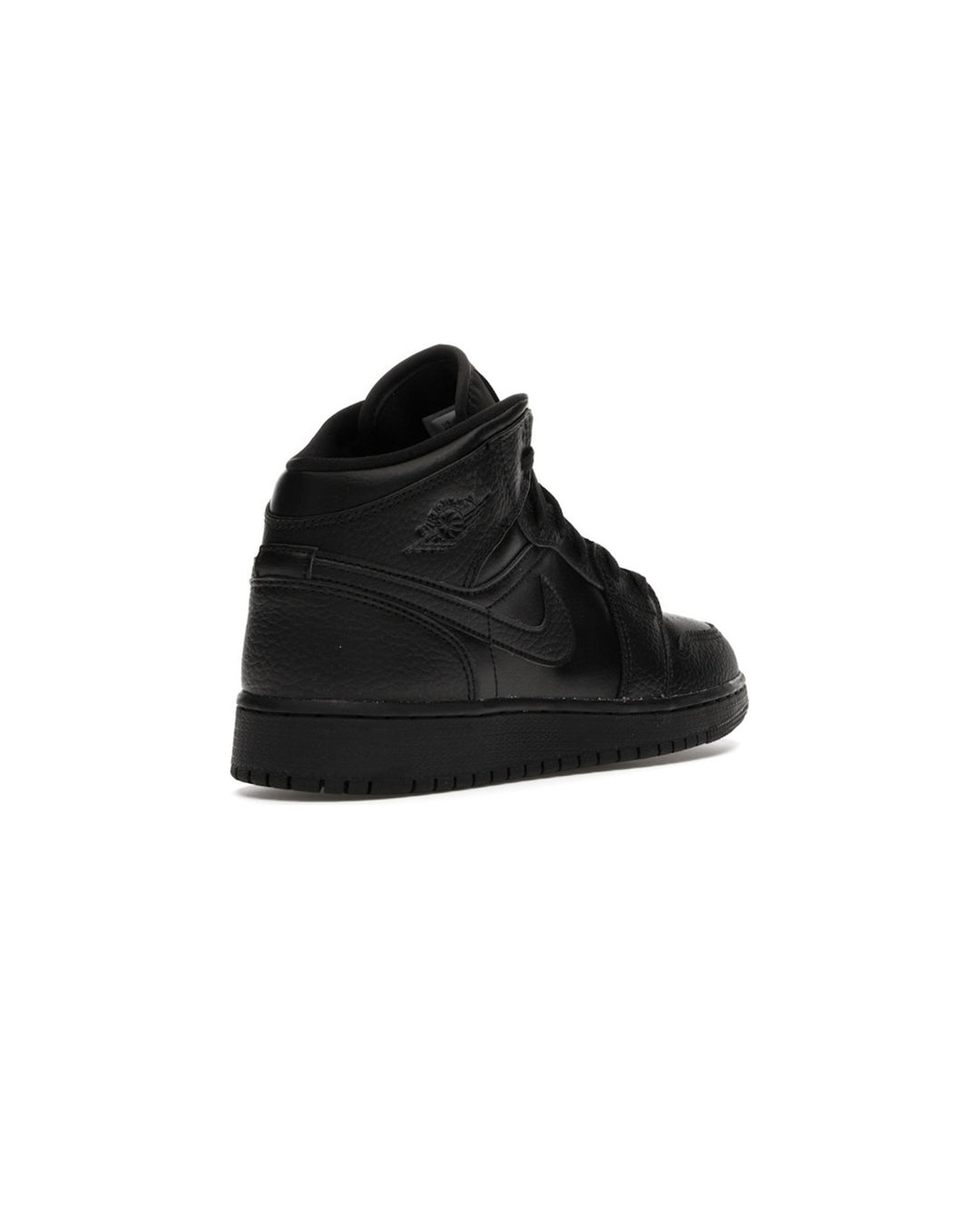 NIKE KIDS' AIR JORDAN 1 MID GS TRIPLE BLACK סניקרס נוער נייקי אייר ג׳ורדן 1 מיד שחור - מידות נוער 35.5-40