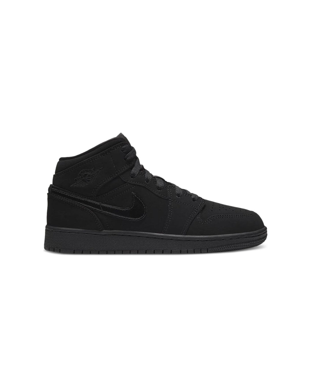 NIKE KIDS' AIR JORDAN 1 MID GS TRIPLE BLACK