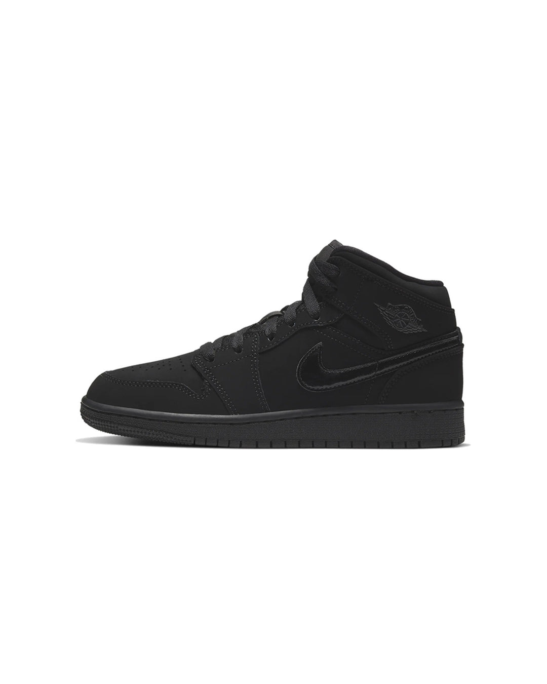 NIKE KIDS' AIR JORDAN 1 MID GS TRIPLE BLACK