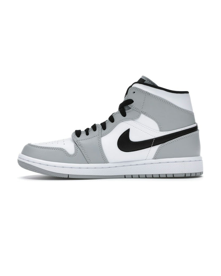 NIKE MEN'S AIR JORDAN 1 MID LIGHT SMOKE GREY - תמונה 2