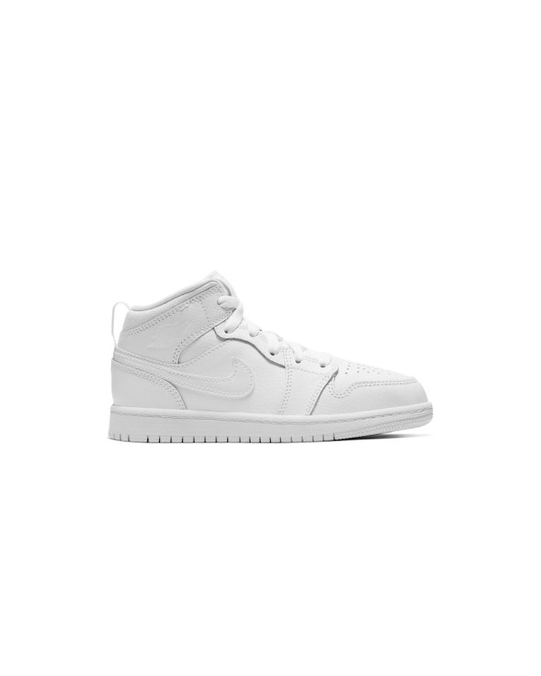 NIKE KIDS' AIR JORDAN 1 MID PS TRIPLE WHITE סניקרס ילדים נייקי אייר ג׳ורדן 1 מיד לבן - מידות ילדים 27.5-35