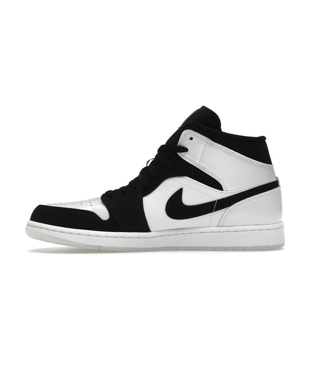 NIKE MEN'S AIR JORDAN 1 MID SE DIAMOND SHORTS - סניקרס נייקי אייר ג׳ורדן 1 מיד דיימונד לבן ושחור צבעוני לגברים - תמונה 2