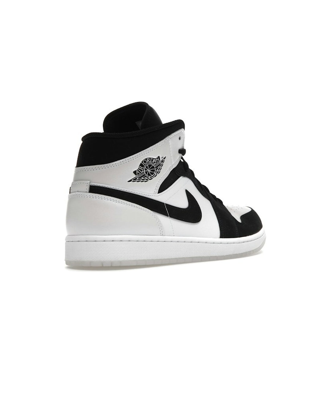 NIKE MEN'S AIR JORDAN 1 MID SE DIAMOND SHORTS - סניקרס נייקי אייר ג׳ורדן 1 מיד דיימונד לבן ושחור צבעוני לגברים - תמונה 4