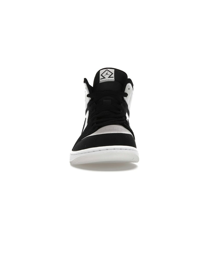 NIKE MEN'S AIR JORDAN 1 MID SE DIAMOND SHORTS - סניקרס נייקי אייר ג׳ורדן 1 מיד דיימונד לבן ושחור צבעוני לגברים - תמונה 5
