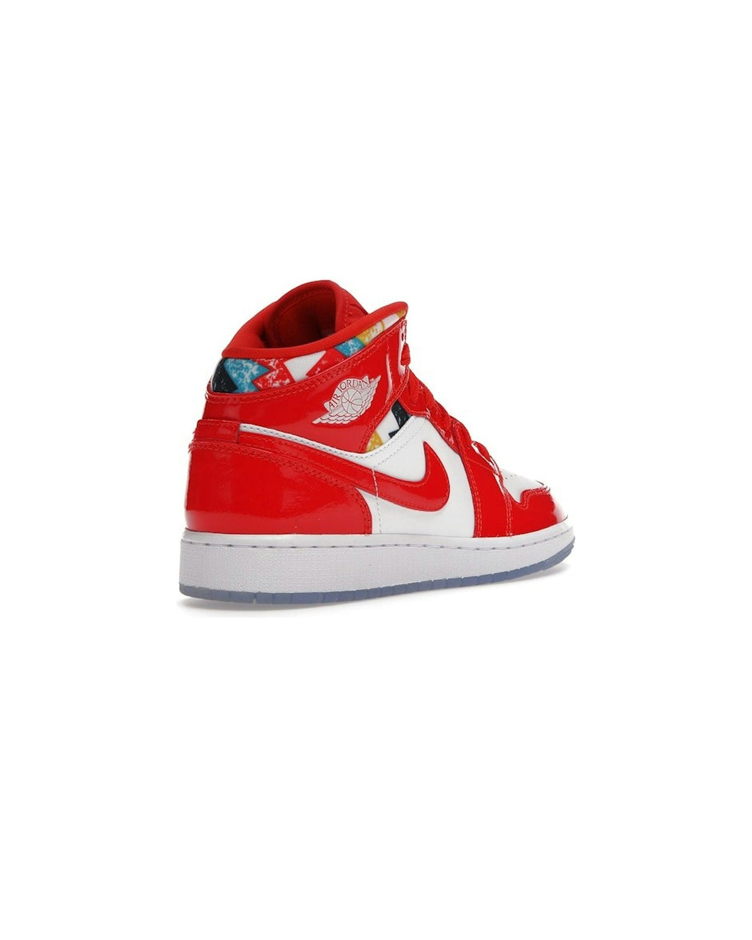 NIKE KIDS' AIR JORDAN 1 MID SE GS CHILE RED - סניקרס נוער נייקי אייר ג׳ורדן 1 מיד אדום לקה וסוודר - מידות נוער 35.5-40 - תמונה 4