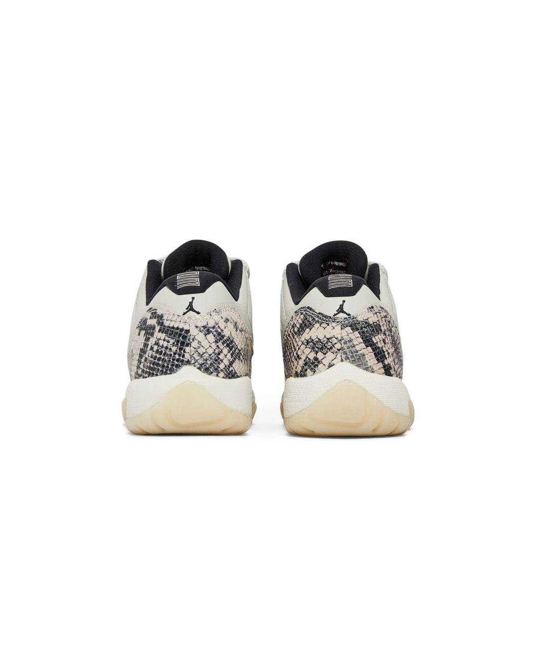 NIKE KIDS' AIR JORDAN 11 RETRO LOW GS LIGHT BONE SNAKESKIN סניקרס נוער נייקי אייר ג׳ורדן 11 רטרו לואו שמנת ואדום - מידות נוער 35.5-40