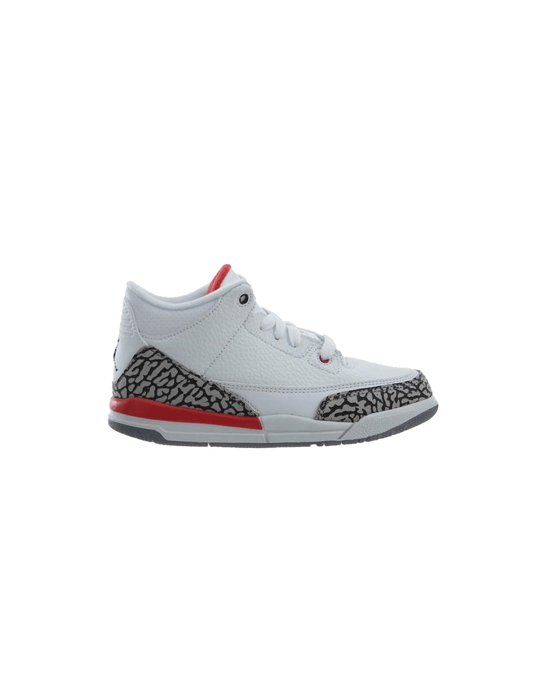NIKE KIDS' AIR JORDAN 3 RETRO PS FIRE RED סניקרס ילדים נייקי אייר ג׳ורדן 3 רטרו לבן אדום ואפור - מידות ילדים 27.5-35