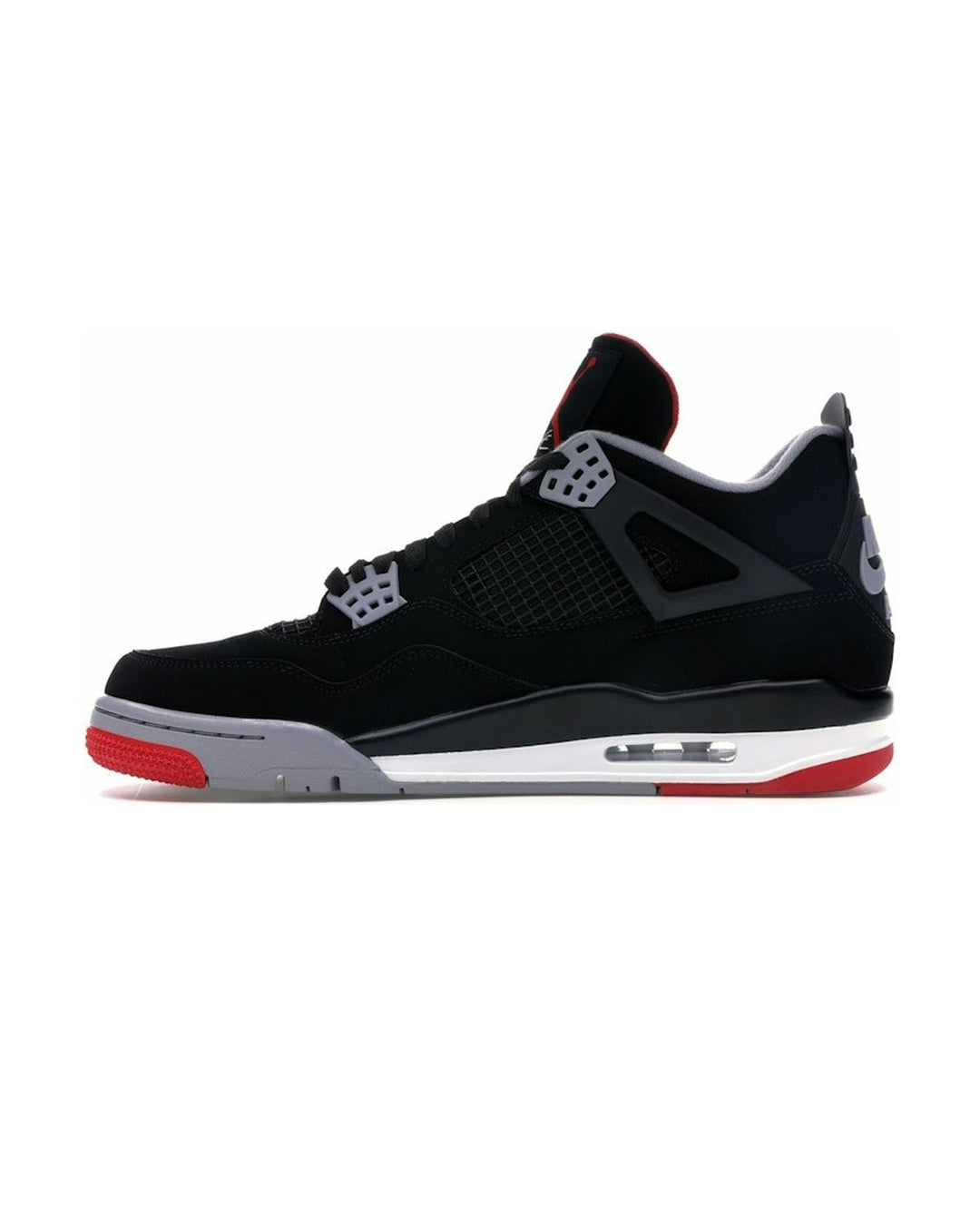 NIKE UNISEX AIR JORDAN 4 RETRO BRED - סניקרס נייקי אייר ג׳ורדן 4 רטרו שחור אדום ואפור יוניסקס - תמונה 2