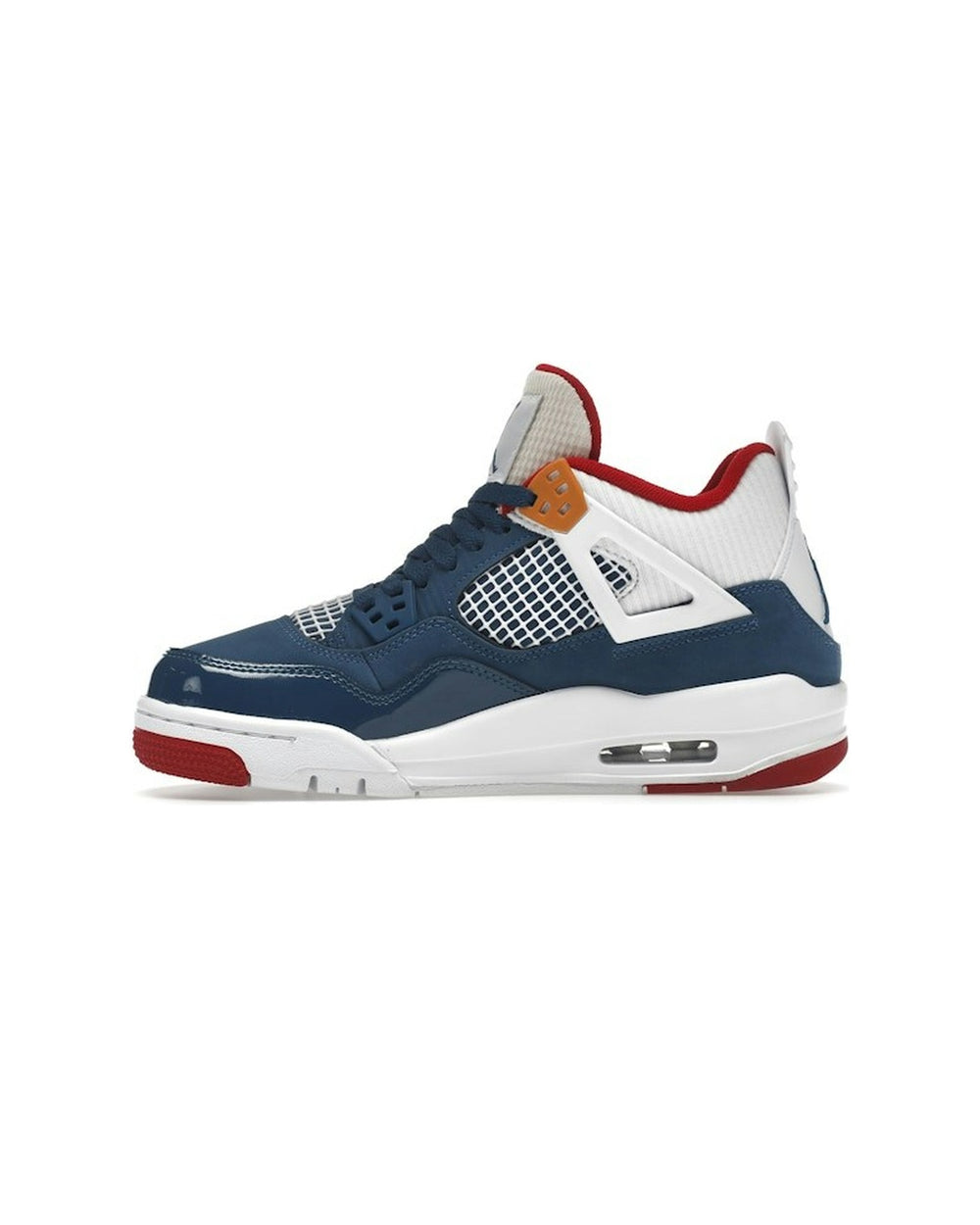 NIKE KIDS' AIR JORDAN 4 RETRO GS MESSY ROOM - סניקרס נוער נייקי אייר ג׳ורדן 4 רטרו מסי רום כחול אדום ולבן - מידות נוער 35.5-40 - תמונה 2