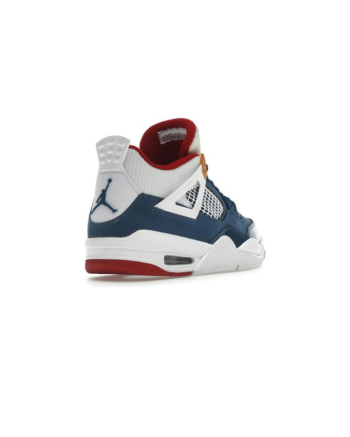 NIKE KIDS' AIR JORDAN 4 RETRO GS MESSY ROOM - סניקרס נוער נייקי אייר ג׳ורדן 4 רטרו מסי רום כחול אדום ולבן - מידות נוער 35.5-40 - תמונה 4