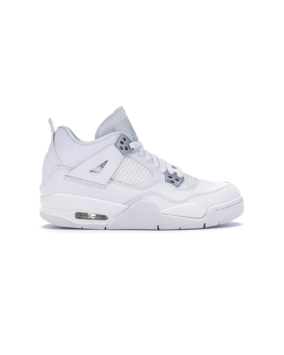 NIKE KIDS' AIR JORDAN 4 RETRO GS PURE MONEY - סניקרס נוער נייקי אייר ג׳ורדן 4 רטרו לבן וכסוף - מידות נוער 35.5-40 - תמונה 1