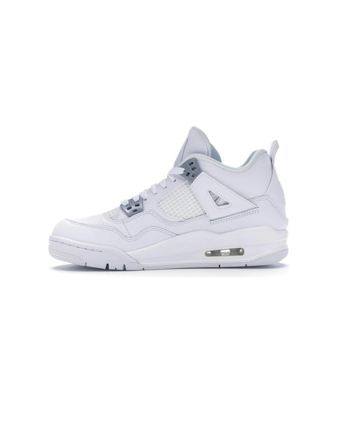 NIKE KIDS' AIR JORDAN 4 RETRO GS PURE MONEY - סניקרס נוער נייקי אייר ג׳ורדן 4 רטרו לבן וכסוף - מידות נוער 35.5-40 - תמונה 2