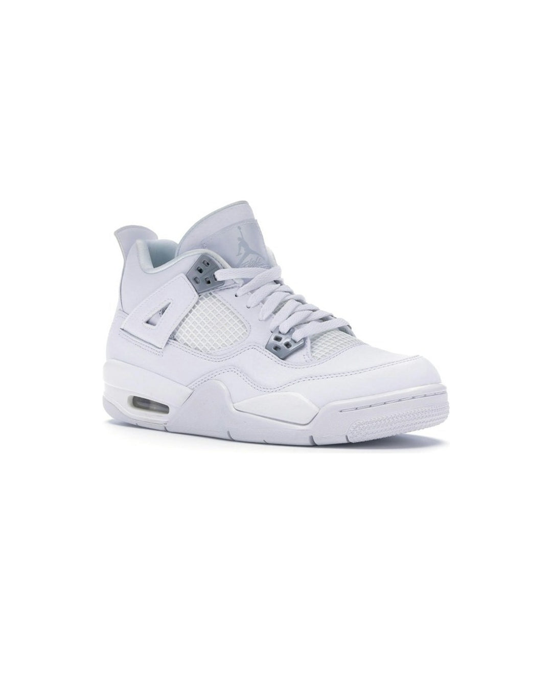 NIKE KIDS' AIR JORDAN 4 RETRO GS PURE MONEY - סניקרס נוער נייקי אייר ג׳ורדן 4 רטרו לבן וכסוף - מידות נוער 35.5-40 - תמונה 3
