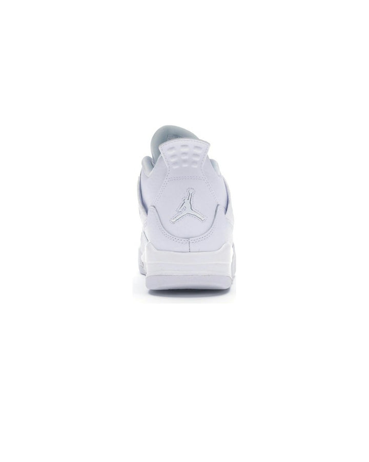 NIKE KIDS' AIR JORDAN 4 RETRO GS PURE MONEY - סניקרס נוער נייקי אייר ג׳ורדן 4 רטרו לבן וכסוף - מידות נוער 35.5-40 - תמונה 6