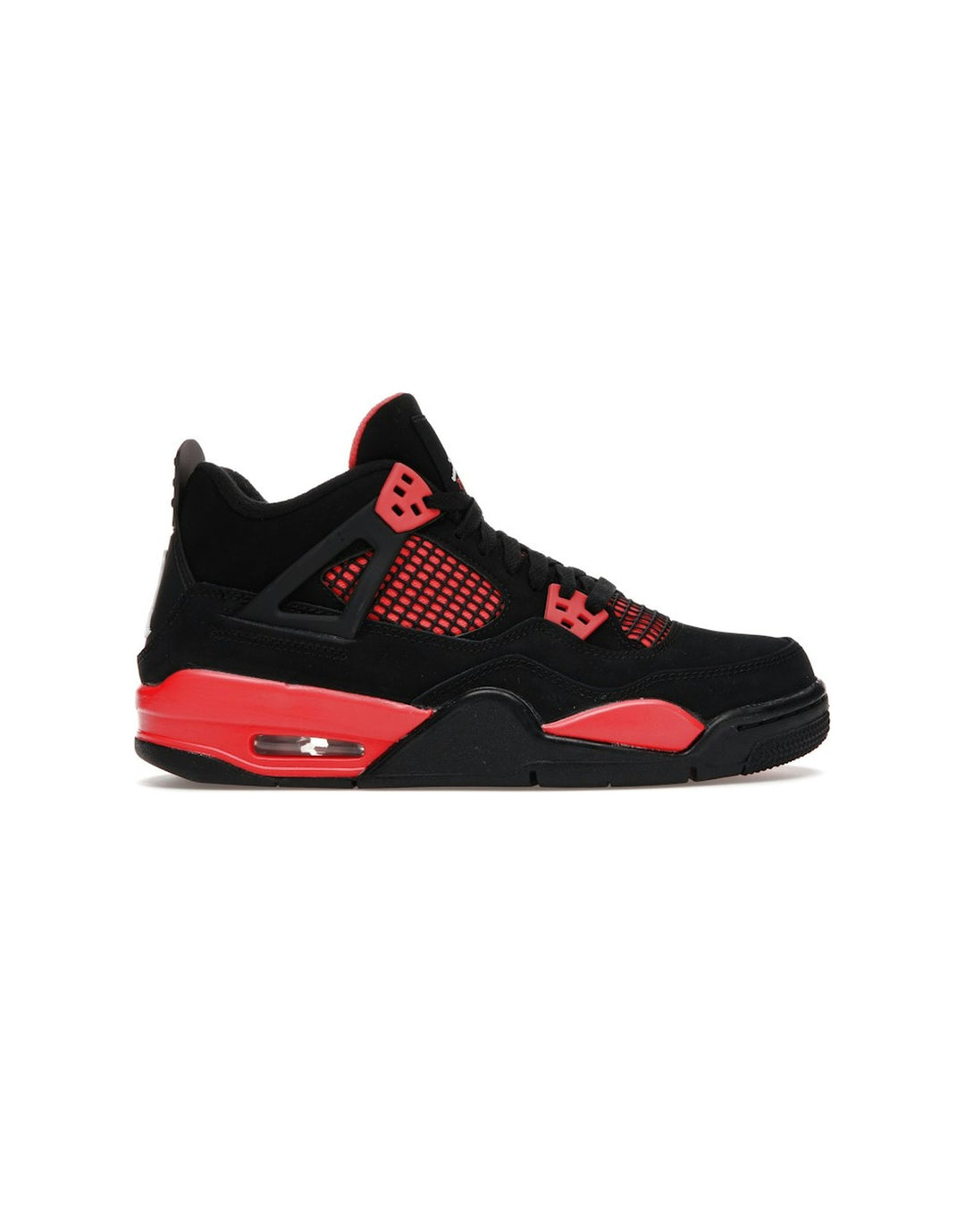 NIKE KIDS' AIR JORDAN 4 RETRO GS RED THUNDER - סניקרס נוער נייקי אייר ג׳ורדן 4 רטרו שחור ואדום - מידות נוער 35.5-40 - תמונה 1