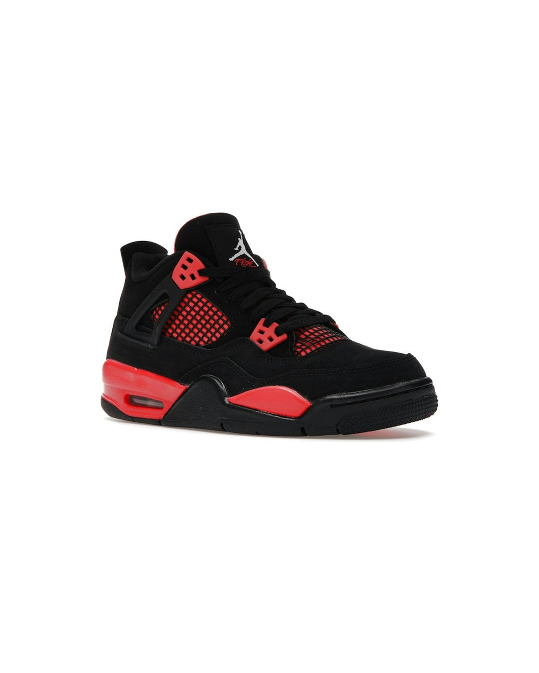 NIKE KIDS' AIR JORDAN 4 RETRO GS RED THUNDER - סניקרס נוער נייקי אייר ג׳ורדן 4 רטרו שחור ואדום - מידות נוער 35.5-40 - תמונה 3