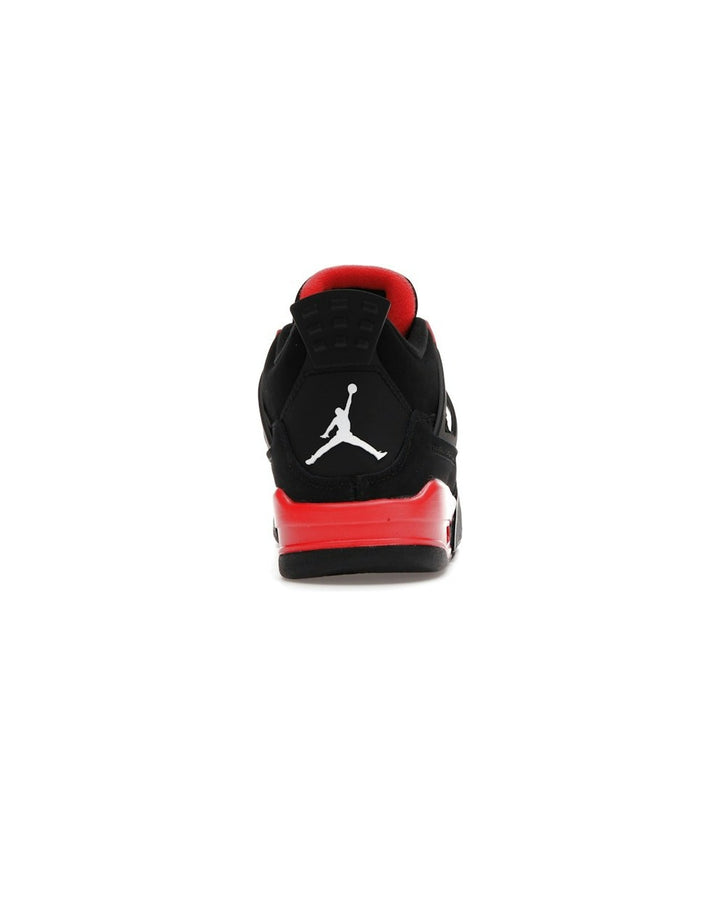 NIKE KIDS' AIR JORDAN 4 RETRO GS RED THUNDER - סניקרס נוער נייקי אייר ג׳ורדן 4 רטרו שחור ואדום - מידות נוער 35.5-40 - תמונה 6