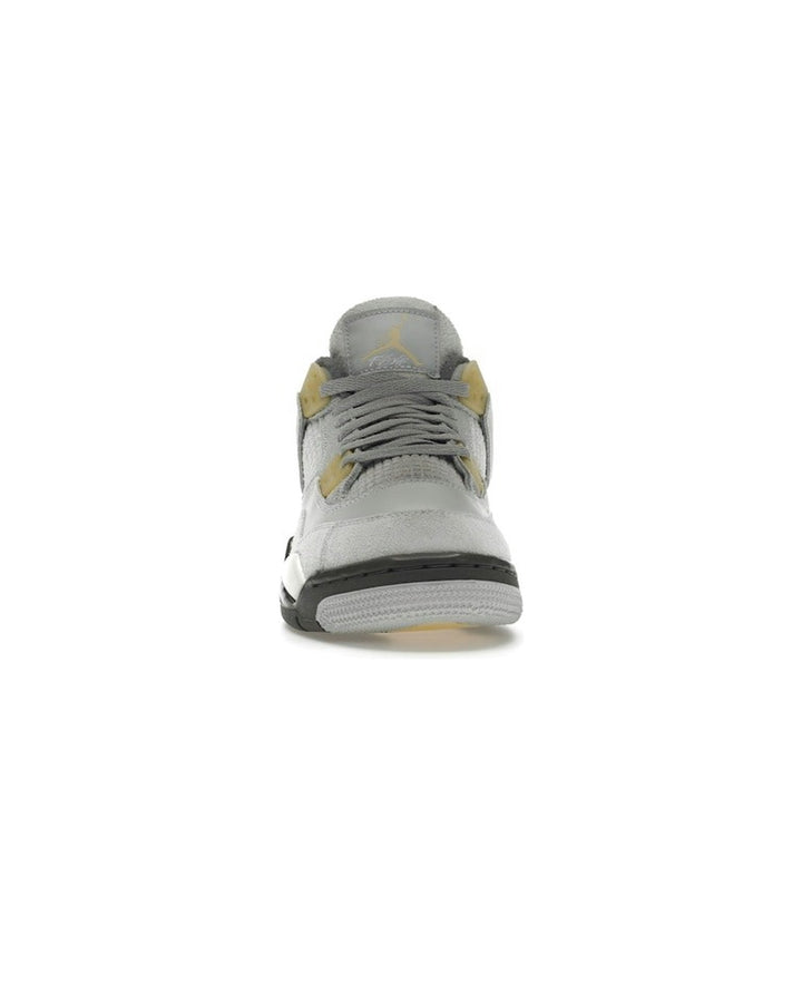 NIKE KIDS' AIR JORDAN 4 RETRO SE GS CRAFT PHOTON DUST - סניקרס נוער נייקי אייר ג׳ורדן 4 רטרו קראפט אפור בהיר ושמנת - מידות נוער 35.5-40 - תמונה 5