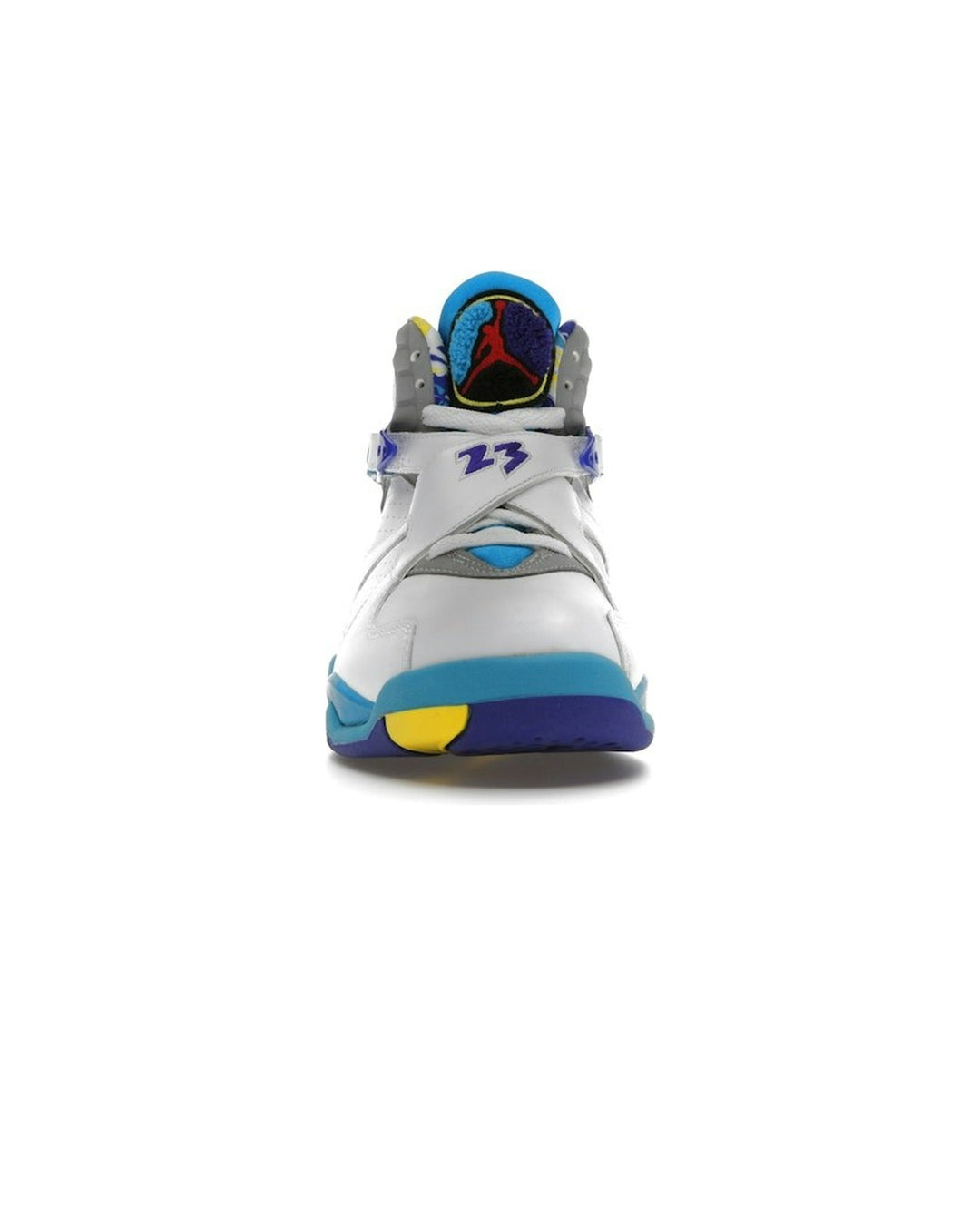 NIKE WOMEN'S AIR JORDAN 8 RETRO WHITE AQUA סניקרס נייקי אייר ג׳ורדן 8 רטרו לבן אדום וסגול לנשים