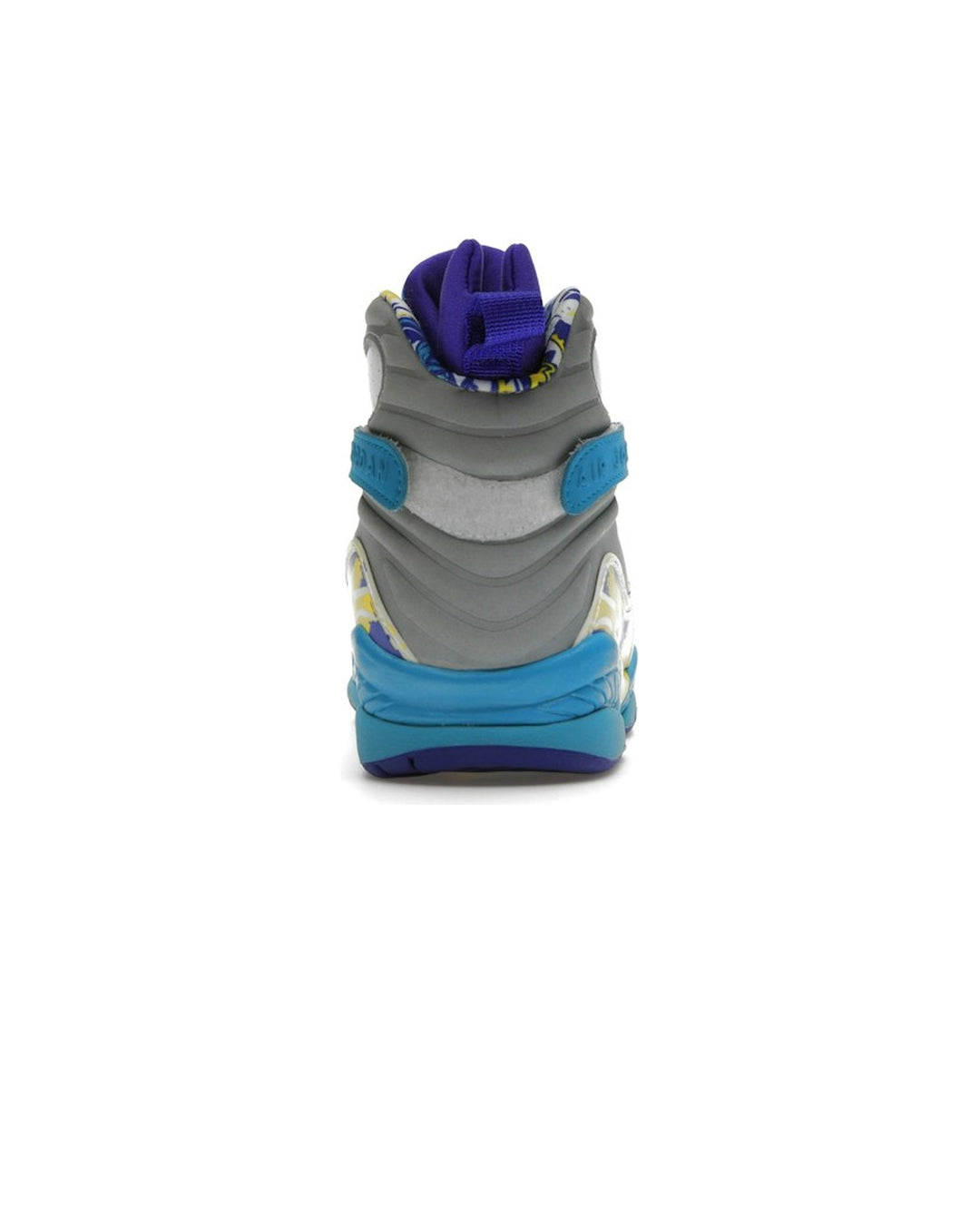NIKE WOMEN'S AIR JORDAN 8 RETRO WHITE AQUA סניקרס נייקי אייר ג׳ורדן 8 רטרו לבן אדום וסגול לנשים
