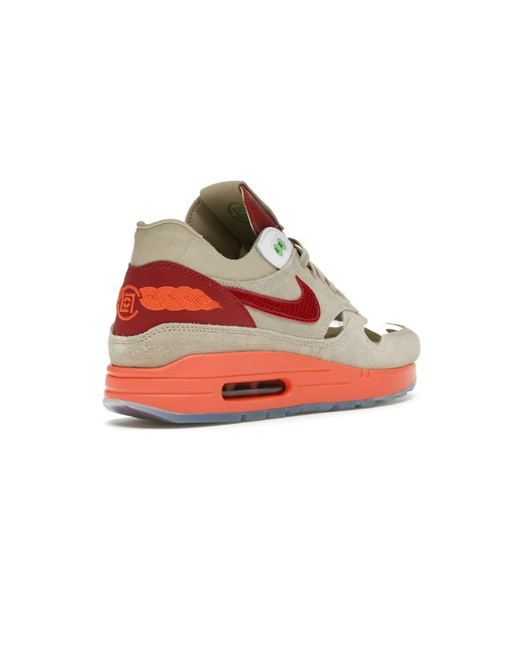 NIKE UNISEX AIR MAX 1 X CLOT KISS OF DEATH סניקרס נייקי אייר מקס 1 קלוט קיס אוף דת׳ לבן ואדום יוניסקס
