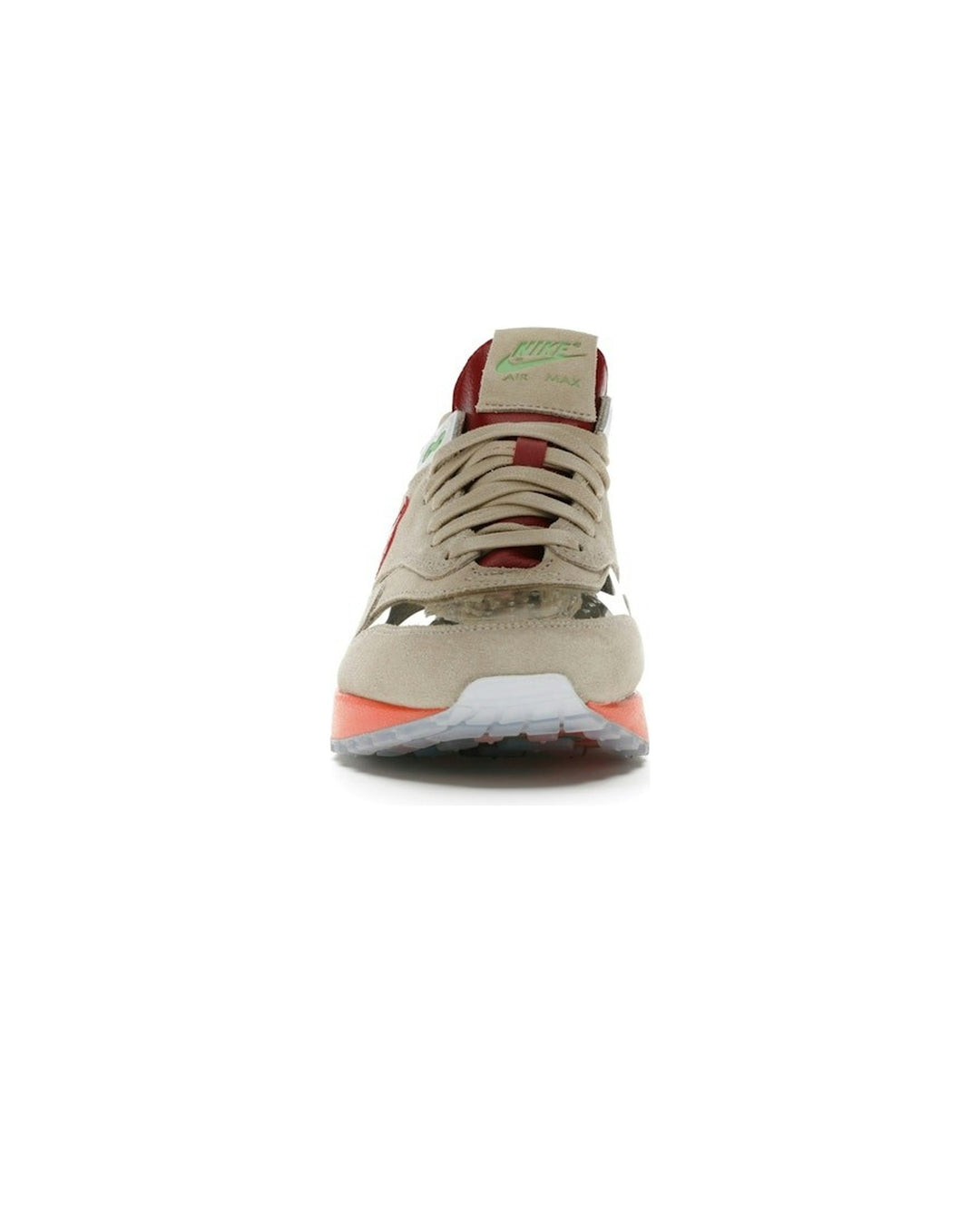 NIKE UNISEX AIR MAX 1 X CLOT KISS OF DEATH סניקרס נייקי אייר מקס 1 קלוט קיס אוף דת׳ לבן ואדום יוניסקס