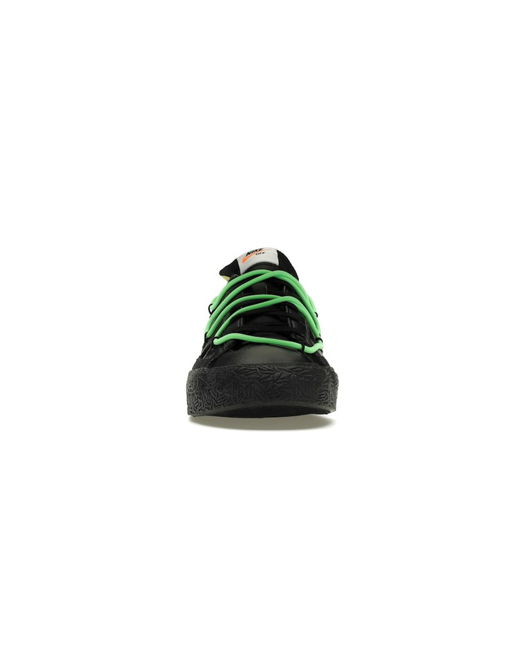 NIKE MEN'S BLAZER LOW '77 X OFF-WHITE ELECTRO GREEN - סניקרס נייקי בלייזר לואו אוף-וויט שחור וירוק לגברים - תמונה 5