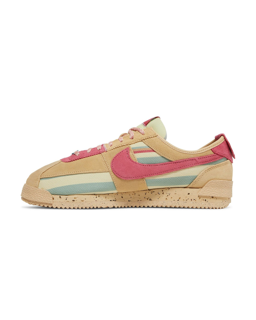NIKE MEN'S CORTEZ SP X UNION SESAME סניקרס נייקי קורטז יוניון בז׳ ורוד וירוק לגברים