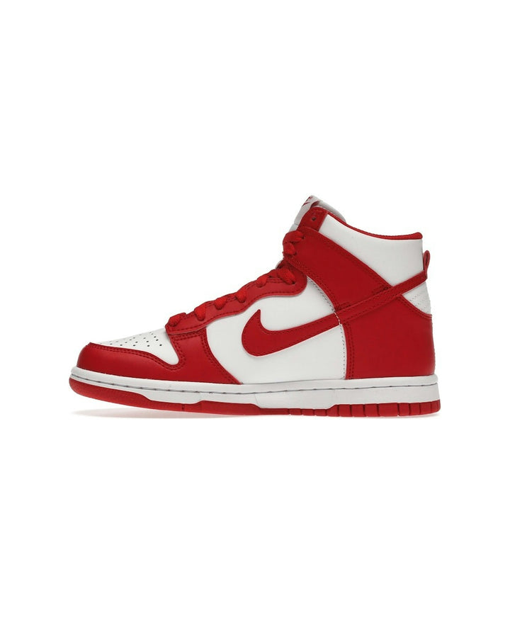 NIKE KIDS' DUNK HIGH GS UNIVERSITY RED - סניקרס נוער נייקי דאנק היי לבן ואדום - מידות נוער 35.5-40 - תמונה 2