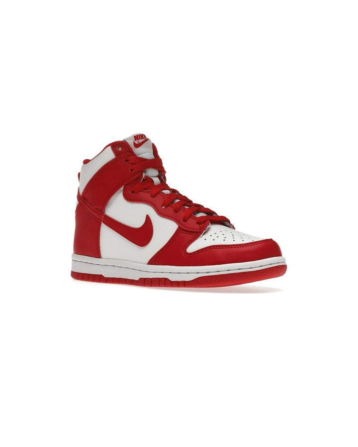 NIKE KIDS' DUNK HIGH GS UNIVERSITY RED - סניקרס נוער נייקי דאנק היי לבן ואדום - מידות נוער 35.5-40 - תמונה 3