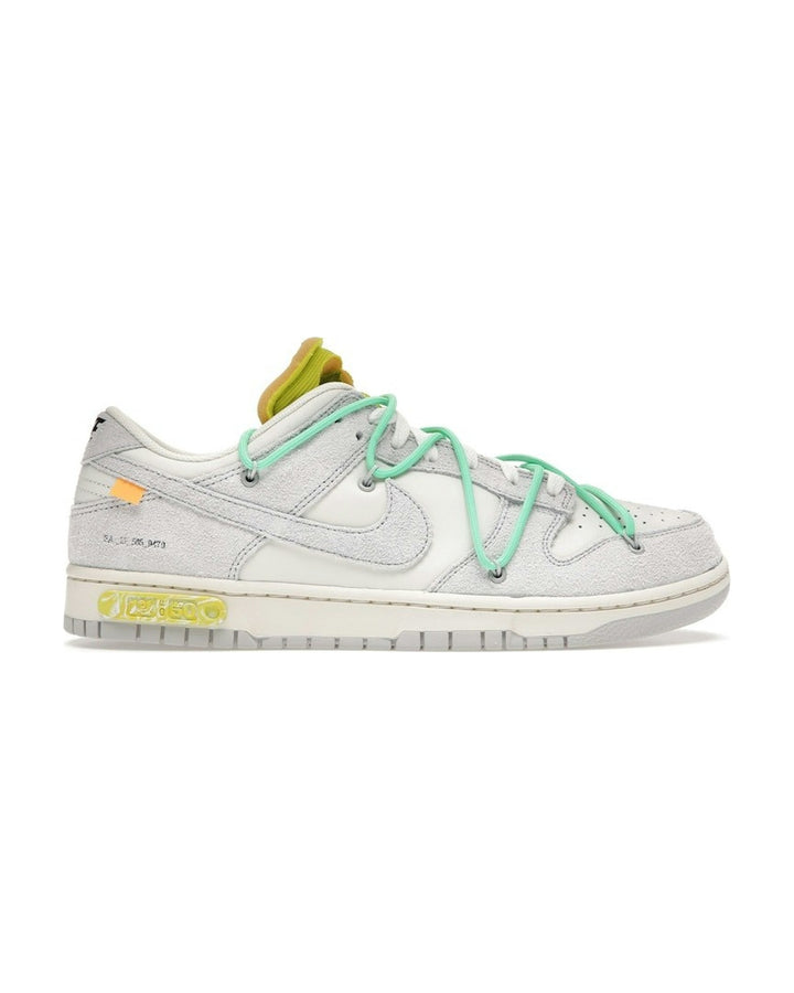 NIKE MEN'S DUNK LOW X OFF-WHITE LOT 14 - סניקרס נייקי דאנק לואו אוף-וויט לוט 14 שמנת ואפור לגברים - תמונה 1