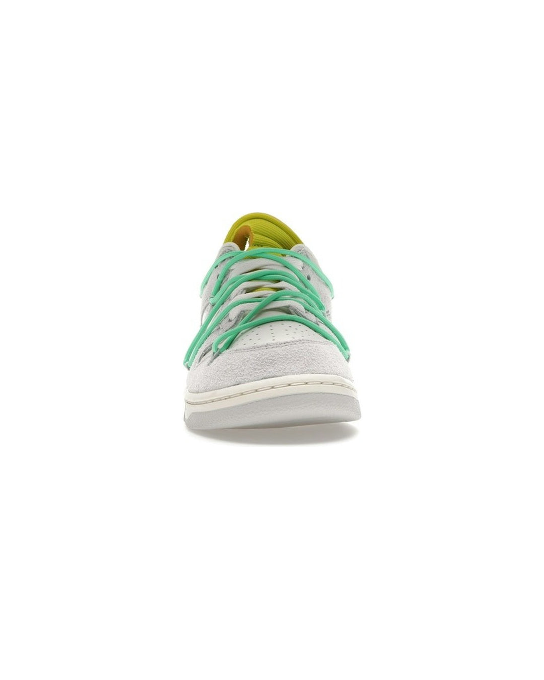 NIKE MEN'S DUNK LOW X OFF-WHITE LOT 14 - סניקרס נייקי דאנק לואו אוף-וויט לוט 14 שמנת ואפור לגברים - תמונה 5
