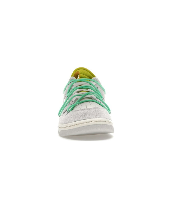 NIKE MEN'S DUNK LOW X OFF-WHITE LOT 14 - סניקרס נייקי דאנק לואו אוף-וויט לוט 14 שמנת ואפור לגברים - תמונה 5