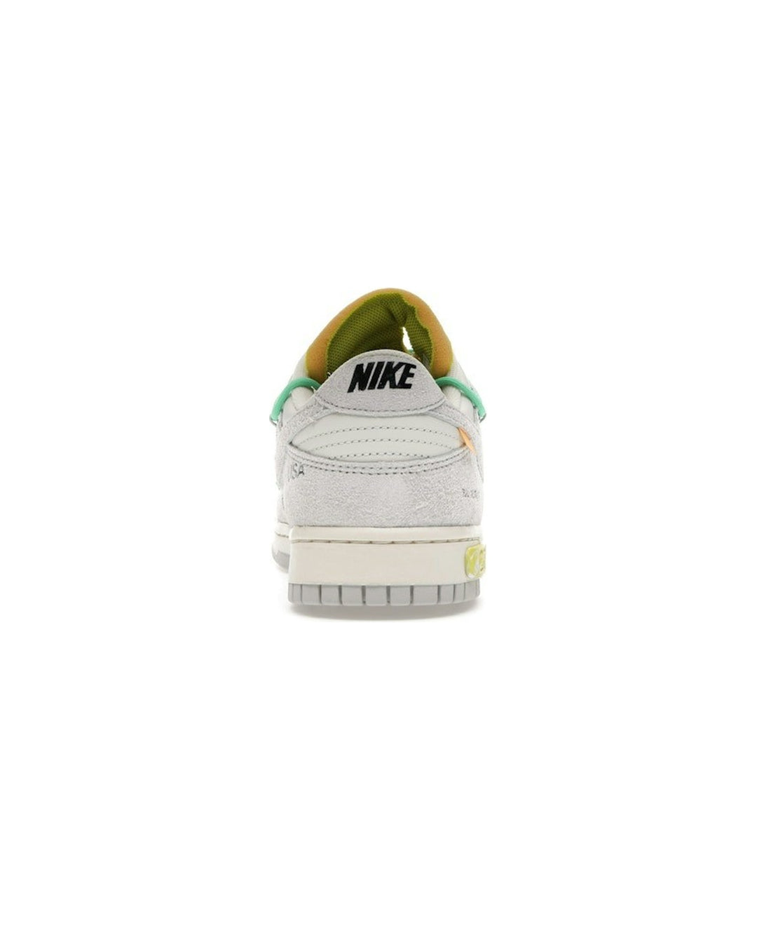 NIKE MEN'S DUNK LOW X OFF-WHITE LOT 14 - סניקרס נייקי דאנק לואו אוף-וויט לוט 14 שמנת ואפור לגברים - תמונה 6