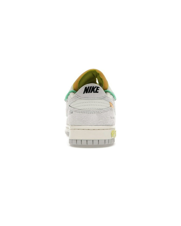 NIKE MEN'S DUNK LOW X OFF-WHITE LOT 14 - סניקרס נייקי דאנק לואו אוף-וויט לוט 14 שמנת ואפור לגברים - תמונה 6
