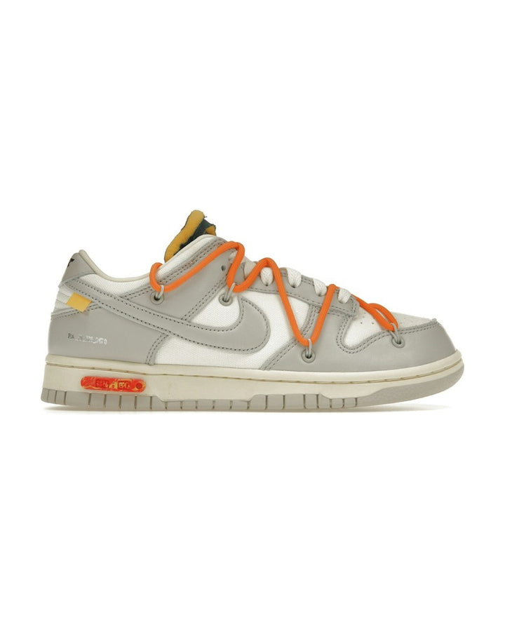 NIKE MEN'S DUNK LOW X OFF-WHITE LOT 44 - סניקרס נייקי דאנק לואו אוף-וויט לוט 44 שמנת ואפור לגברים - תמונה 1
