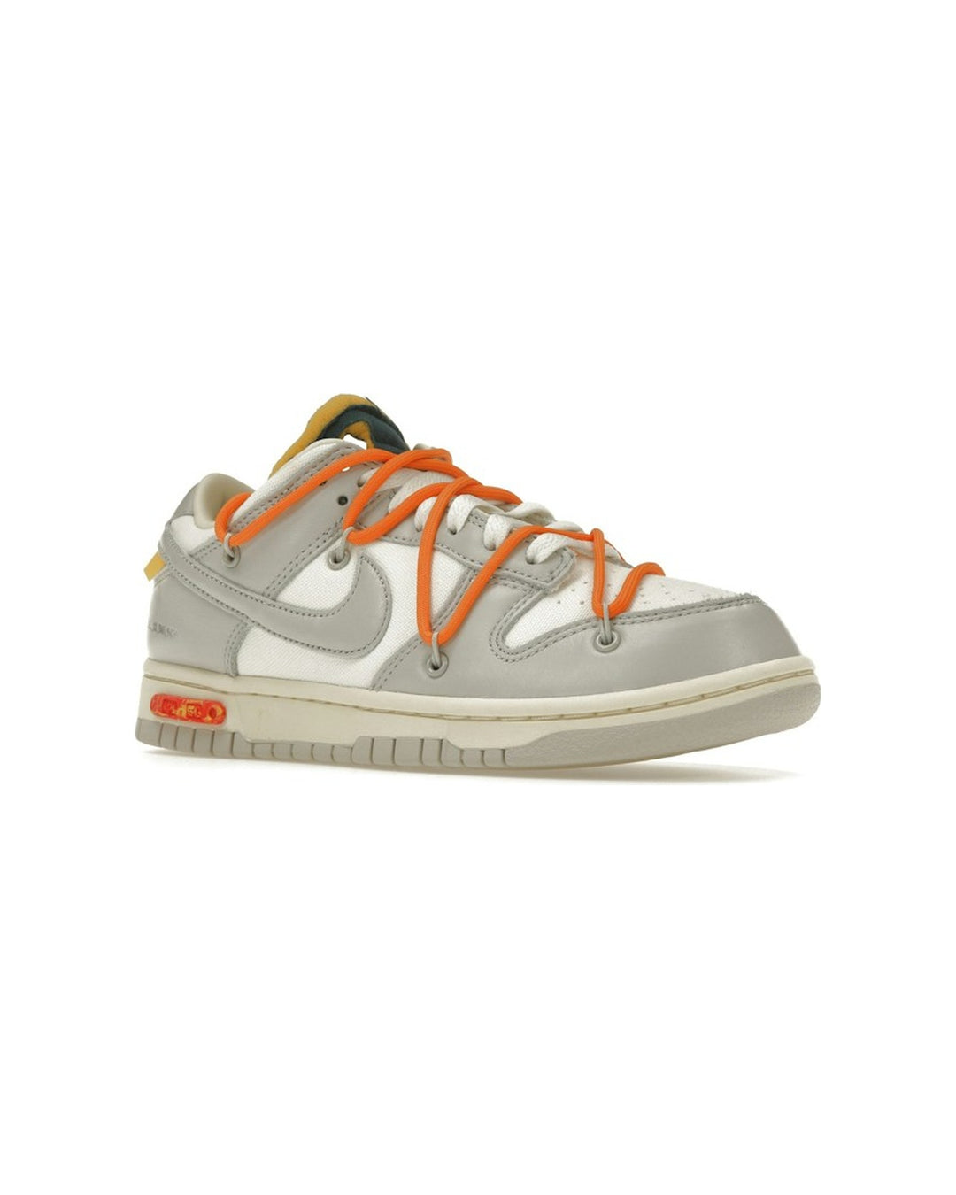 NIKE MEN'S DUNK LOW X OFF-WHITE LOT 44 - סניקרס נייקי דאנק לואו אוף-וויט לוט 44 שמנת ואפור לגברים - תמונה 3