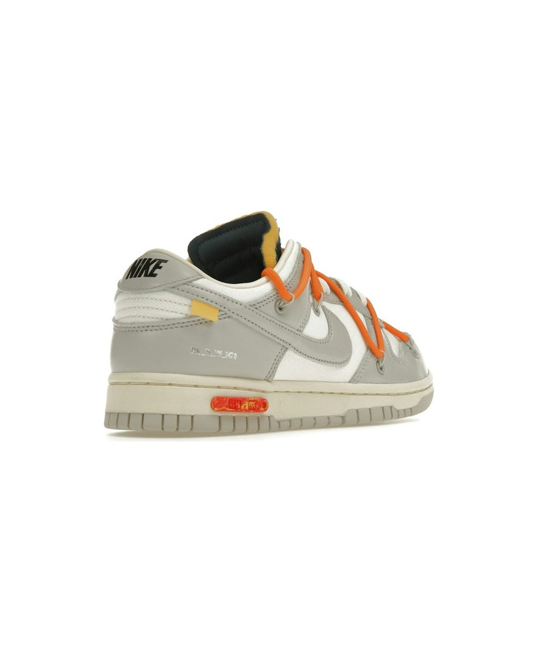 NIKE MEN'S DUNK LOW X OFF-WHITE LOT 44 - סניקרס נייקי דאנק לואו אוף-וויט לוט 44 שמנת ואפור לגברים - תמונה 4