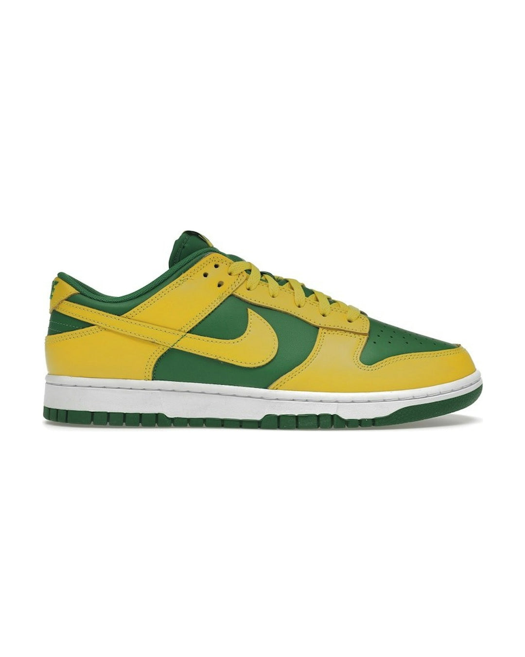 NIKE UNISEX DUNK LOW RETRO REVERSE BRAZIL - סניקרס נייקי דאנק לואו ירוק וצהוב יוניסקס - תמונה 1
