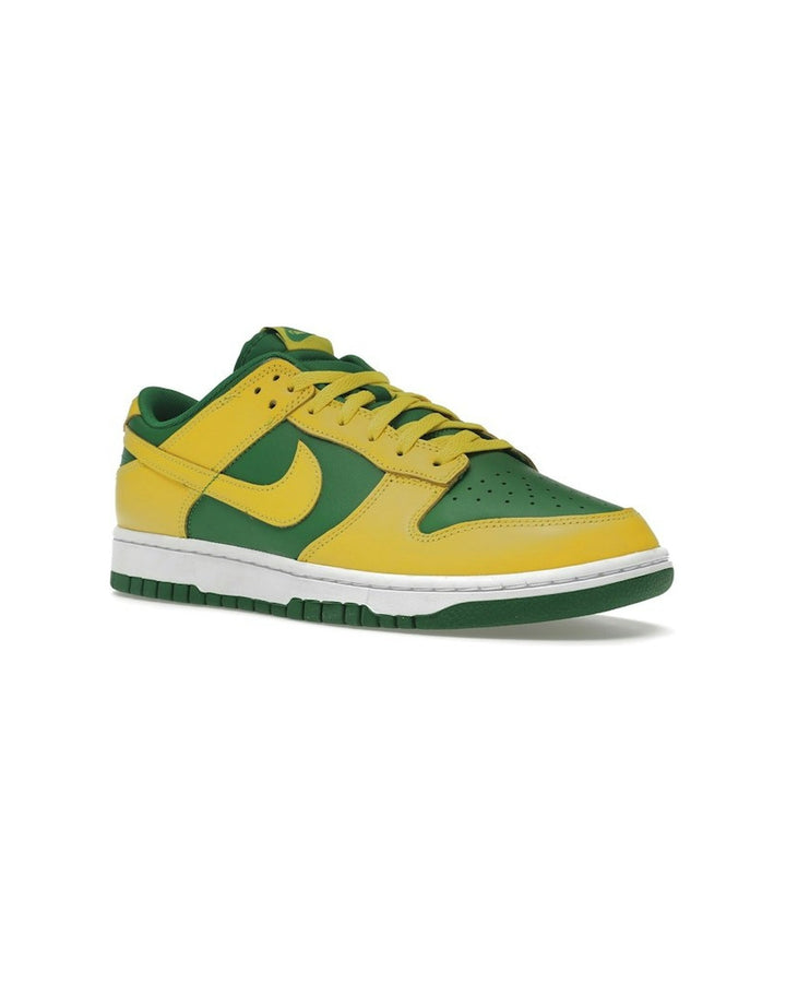 NIKE UNISEX DUNK LOW RETRO REVERSE BRAZIL - סניקרס נייקי דאנק לואו ירוק וצהוב יוניסקס - תמונה 3