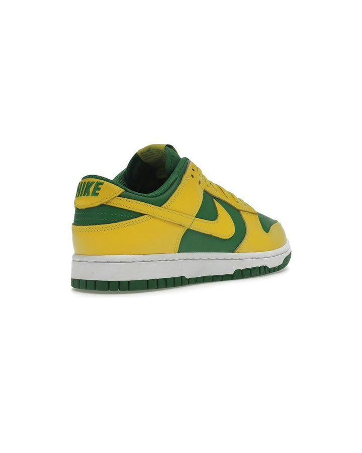 NIKE UNISEX DUNK LOW RETRO REVERSE BRAZIL - סניקרס נייקי דאנק לואו ירוק וצהוב יוניסקס - תמונה 4