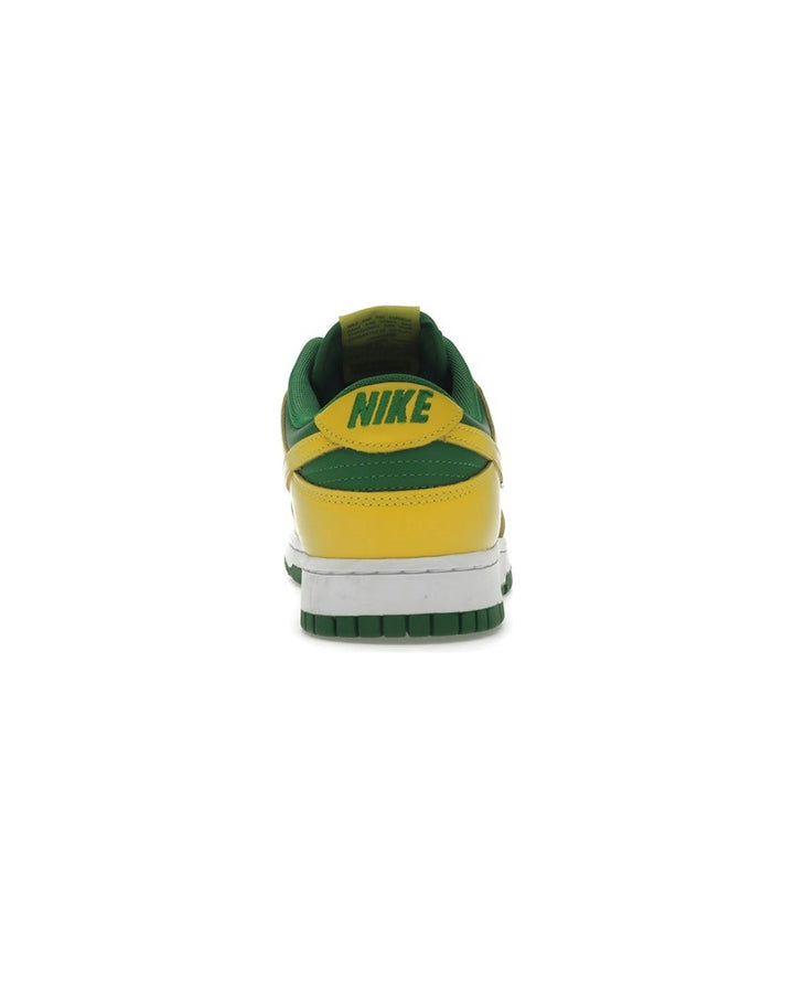 NIKE UNISEX DUNK LOW RETRO REVERSE BRAZIL - סניקרס נייקי דאנק לואו ירוק וצהוב יוניסקס - תמונה 6