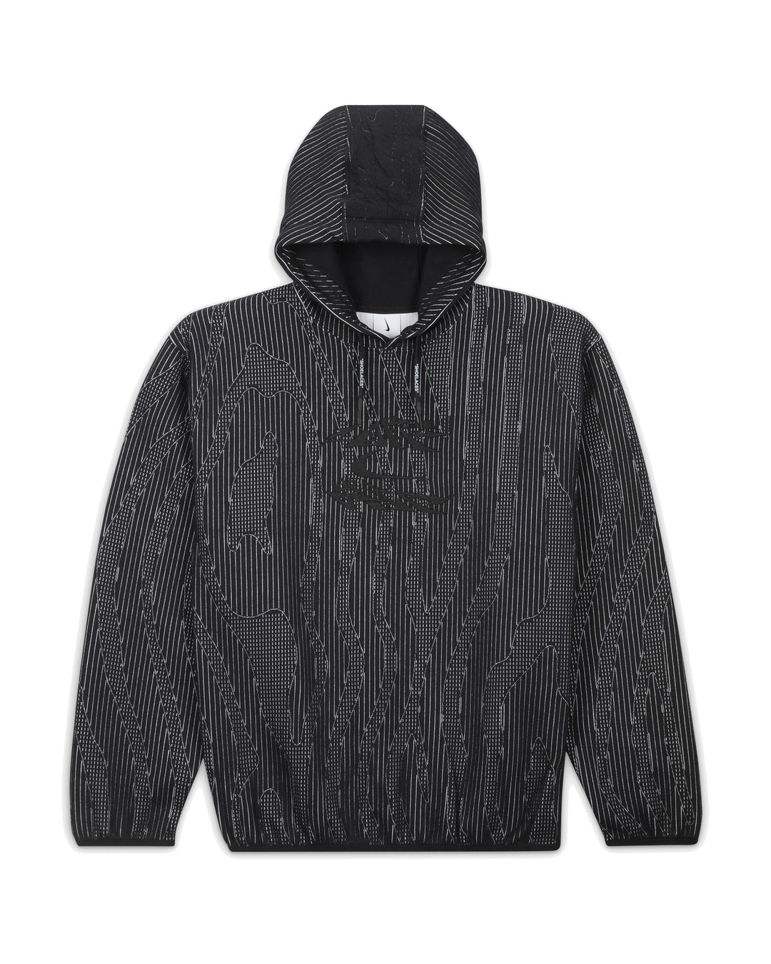 NIKE MEN'S ENGINEERED HOODIE X OFF-WHITE BLACK - קפוצ׳ון נייקי אוף-וויט שחור לגברים - תמונה 1