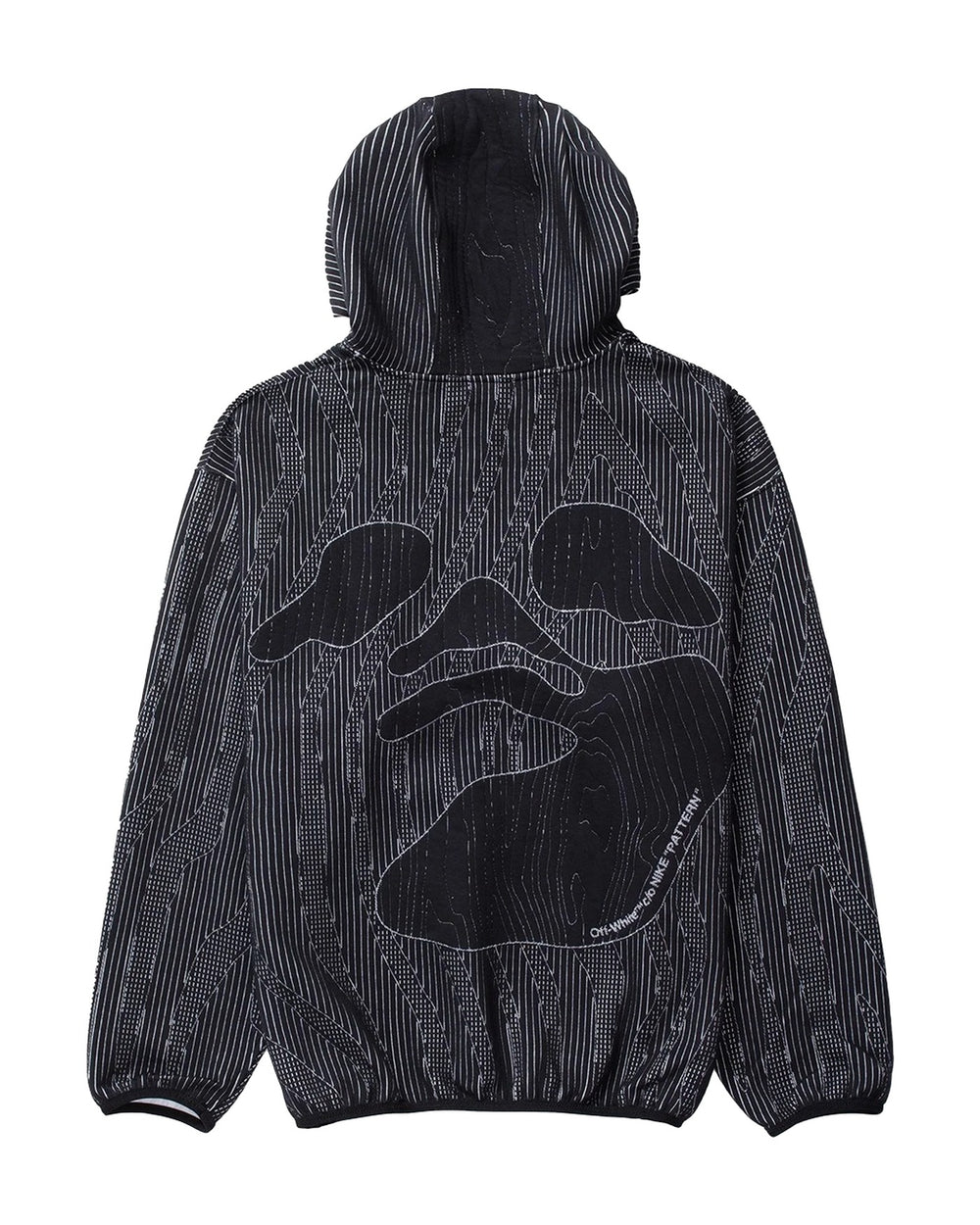 NIKE MEN'S ENGINEERED HOODIE X OFF-WHITE BLACK - קפוצ׳ון נייקי אוף-וויט שחור לגברים - תמונה 2